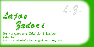 lajos zadori business card